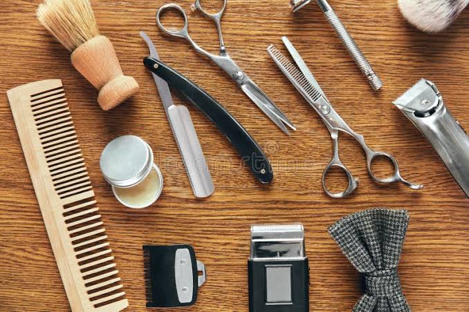 Men's haircut and barber styling