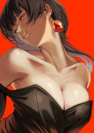 Rule 34 Dev - 1boy ? absurdres anus ass bangs black-framed_eyewear  black_hair black_skin black_sweater blunt_bangs character_request  colored_skin commentary_request dr._gomuddlay female full_body glasses  highres iro-chan koiso_usu long_hair ...