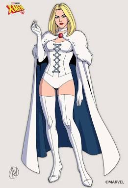 Emma Frost classic white comic design, AI generated
