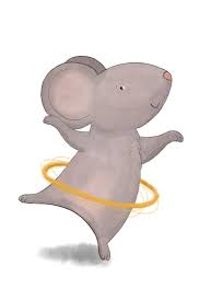 Cute Mouse Art For Kids Hula Hoop Print Woodland Nursery Etsy Mouse Illustration Cute Mouse Art Wall Kids