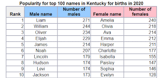 But you don't need to trawl through long lists of baby names any more!. What Were The Most Popular Baby Names In Your State In 2020 Wreg Com