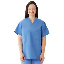 Comfortease Unisex Two Pocket Reversible Scrub Top Medline