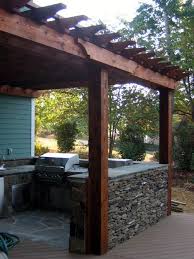 Room with a view and bbq. Enclosed Outdoor Kitchen Diy Patio Enclosed Patio Pergola