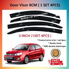 Proton saga 2020 exterior the proton saga 2020 exterior is durable due to the enhanced build quality. Proton Saga 2016 2021 Door Visor 8cm Air Press Shopee Malaysia