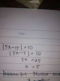 Nilai x yang memenuhi persamaan. Nilai X Yang Memenuhi Persamaan 5x 15 10 Adalah Pakai Cara Makasih Brainly Co Id