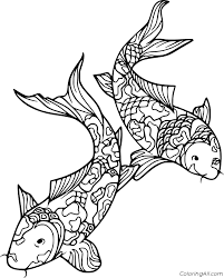 When a child colors, it improves fine motor skills, increases concentration, and sparks creativity. Two Big Koi Fish Coloring Page Coloringall