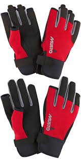 Musto Essential Sailing Long Finger Short Finger Sailing Gloves Package Red
