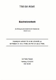 Handout word vorlagen | перевод слова handout . Gestaltung Und Inhalt Des Deckblattes Einer Bachelorarbeit