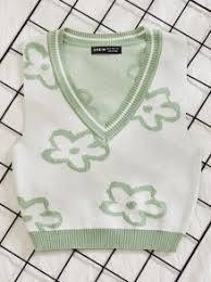 Wll not ship until 19041994 out of stock. Floral Pattern Sweater Vest Shein Eur