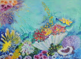 Lyn Olsen Great Barrier Reef Coral Art Art Flower Drawing