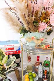 drinks trolley afternoon home spring drink cucumber vodka drinks trolley