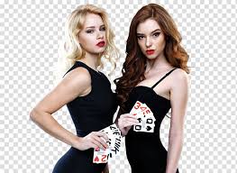 Portrait of two women holding playing cards, Online Casino Online ...