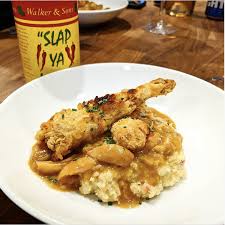 Frog Leg Sauce Piquante On Jambalaya Grits Slap Ya Mama Recipe In 2020 Jambalaya Cooking Recipes Cooking
