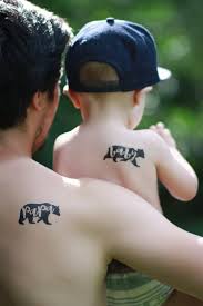 Today it's time for so touching baby tattoos for cool moms and dads. Papa And Son Tattoos Funny Tattoo Dad And Son Dad Bear Etsy