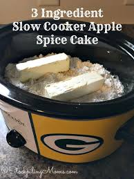 3 Ingredient Slow Cooker Apple Spice Cake Recipe Crockpot Dessert Recipes Slow Cooker Apples Slow Cooker Desserts