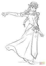A the legend of zelda: Princess Zelda Coloring Pages Coloring And Drawing