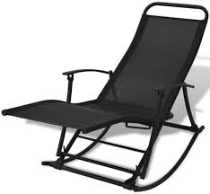 Vidaxl Foldable Garden Rocking Chair Black Vidaxl Garden Rocking Chair Outdoor Chairs Rocking Chair