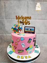 80 S Party Cake Party Cakes 80s Birthday Parties Cake