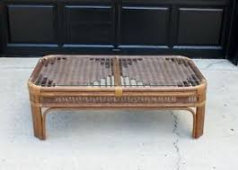 Wicker / rattan coffee tables. Vintage Crespi Inspired Pencil Reed Rattan Coffee Table Ficks Reed Ebay