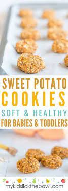 Sweet Potato Cookies Perfect For Babies And Toddlers Recipe Sweet Potato Cookies Baby Food Recipes Weaning Recipes