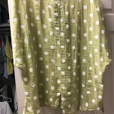 Ornella Paris Green Linen Tunic Nwt