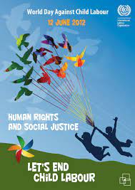Beautiful poster to celebrate day against child labour featuring colorful children silhouettes playing jumping and dancing. Pin On Creative Posters
