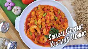 Sambal goreng kentang kering adalah sambal goreng yang dimasak tanpa menggunakan santan jadi sambalnya lebih kering dan tak mudah basi. Sambal Goreng Kentang Udang Youtube