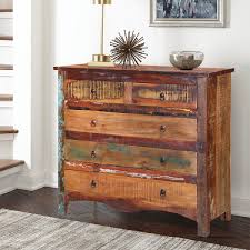 Jamestown Rustic Solid Reclaimed Wood 5 Drawer Bedroom Dresser Reclaimed Wood Furniture Reclaimed Wood Dresser Wood Furniture