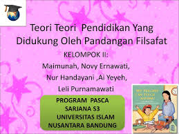 Check spelling or type a new query. Teori Teori Pendidikan Yang Didukung Oleh Pandangan Filsafat Ppt Download