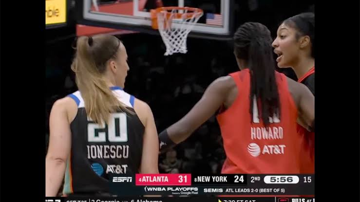 Angel Reese confronts Sabrina in fiery exchange in Game 3