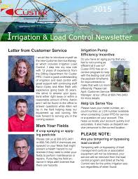 Irrigation & Load Control Newsletter