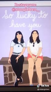 Time Lapse Custom Portrait Tik Tok Video Portrait Drawing Best Friends Photos Graphic Illustration
