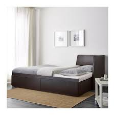 Flekke Black Brown Moshult Firm Day Bed W 2 Drawers 2 Mattresses 80x200 Cm Ikea Murphy Bed Murphy Bed Ikea Murphy Bed Plans
