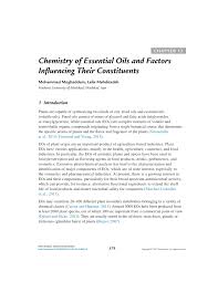 Pdf Chemistry Of Essential Oils And Factors Influencing