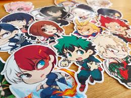 my hero academia stickers bnha boku cute kawaii stationary etsy