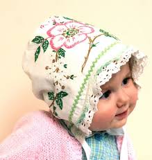 Pixie bonnet ~ pattern paradise. Hats Caps 0 6 Months Vintage Embroidered Bonnet Easter Bonnet Baby Bonnet Ready To Ship Floral Easter Bonnet Scottish Thistle Accessories