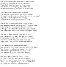 It was important in the symbolist and modernist movements. Charles Baudelaire Poems My Poetic Side