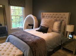 Navy blue and white bedroom. Modern Gray And Black Teen Girl Bedroom Modern Bedroom New York By Just The Right Piece Houzz