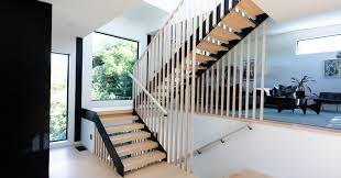 Here is a great solution to add a handrail to your steps. Staircase Designers Manufacturers In New Zealand Ackworth House