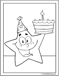 The cake is served to a person on his or her birthday, and is often decorated with small novelty candles, with the person's name and/or a ❑work sheets. 55 Birthday Coloring Pages Printable And Customizable