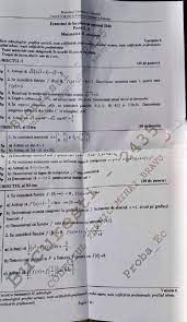 Ce trebuie să ştie elevii pentru a lua note mari atenție! Subiecte Bac Matematica Profil Tehnologic Unica Ro