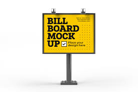 Billboard Mockup Set In Outdoor Advertising Mockups On Yellow Images Creative Store