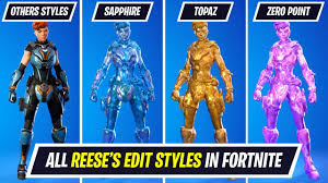 How to get the fortnite zero point wrap? Reese Skin S Sapphire Topaz Zero Point And All Other Edit Styles In Fortnite Chapter 2 Season 5 Youtube