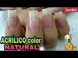 Uñas acrilicas punta color neon. Acrilico Color Natural Youtube