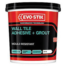 Evo Stik Ready Mixed Wall Tile Adhesive Grout White 1l
