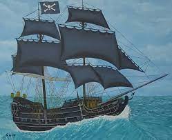 Peinture Le bateau pirate "black pearl"
