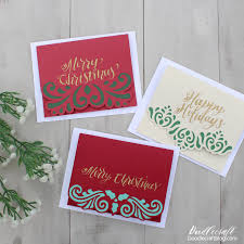 Once it does, grab the card and set the rest of the deck down. Filigree Christmas Cards Diy Cricut Explore Air 2