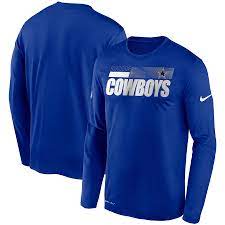 Dallas Cowboys Nike Sideline Impact Legend Performance Long Sleeve T Shirt Royal