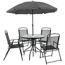 Get the best deals on patio table & chair sets. Broyerk Outdoor Dining Set Glass Table 6 Chairs Patio Furniture For Sale Online Ebay