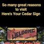 Here's Your Cedar Sign from m.facebook.com